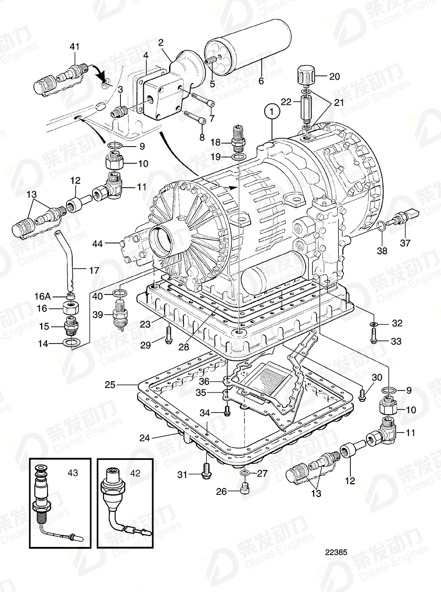 VOLVO Ventilation filter 1656370 Drawing